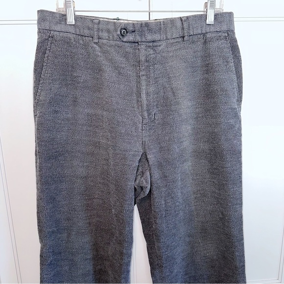 Bobby Jones Corded Golf Cotton Cuffed Gray Trousers 34x32 Blokecore - Picture 3 of 11